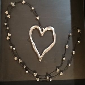 Silver hand made heart bought in Mexico